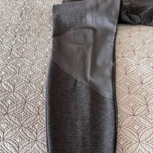 Stretchy pull on pant with faux leather inserts - Picture 9 of 9